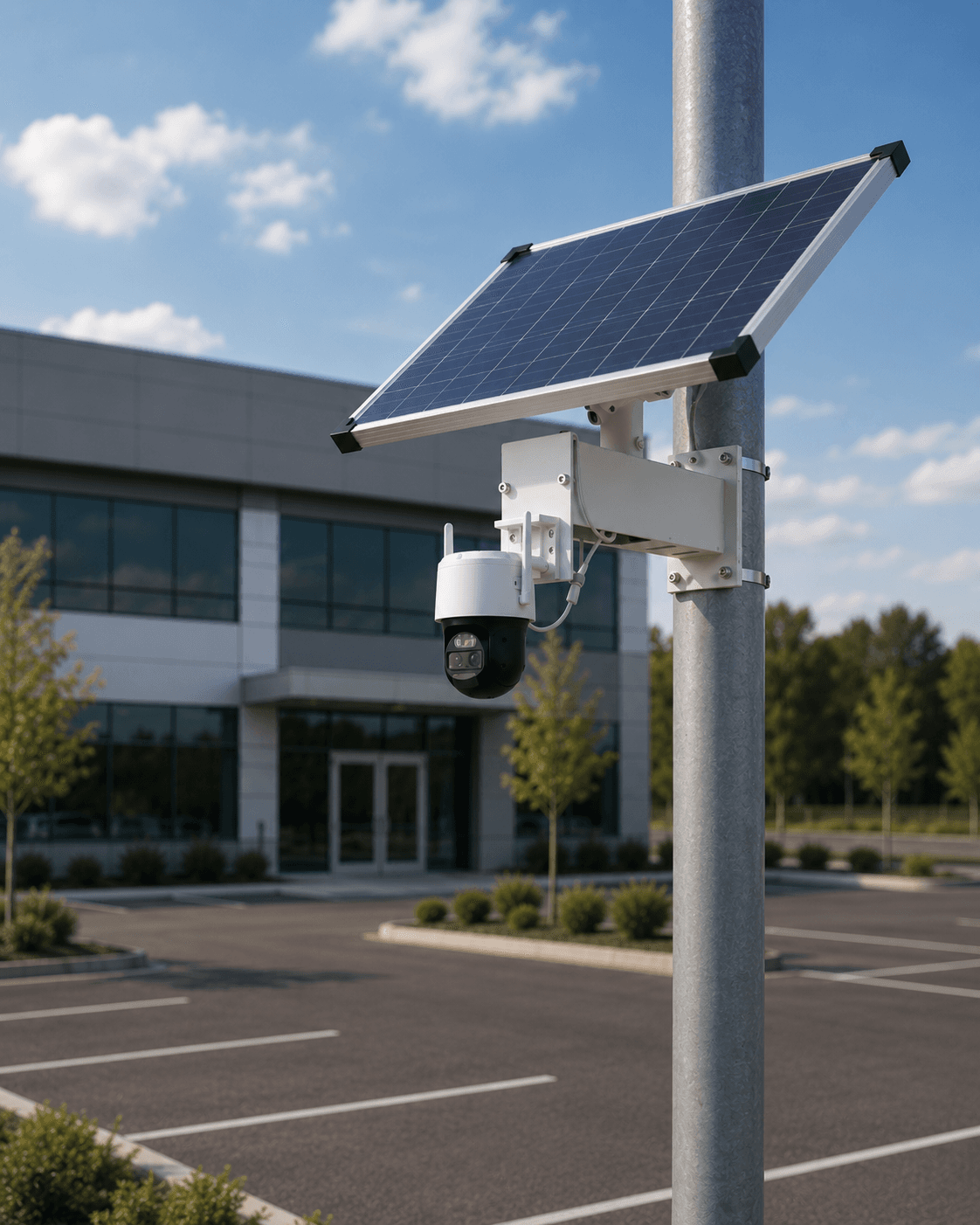 Temporary 4G solar CCTV camera