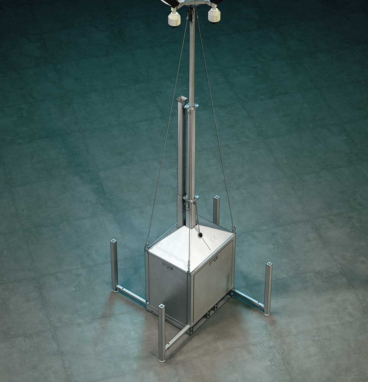 Temporary solar CCTV tower
