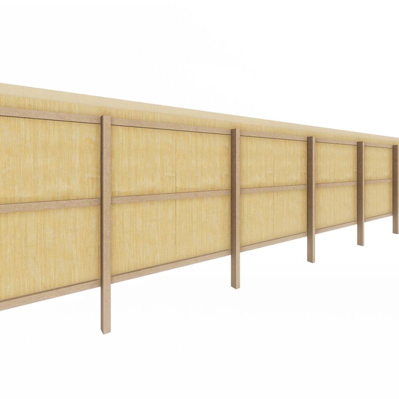 Timber hoarding installed as a secure site perimeter