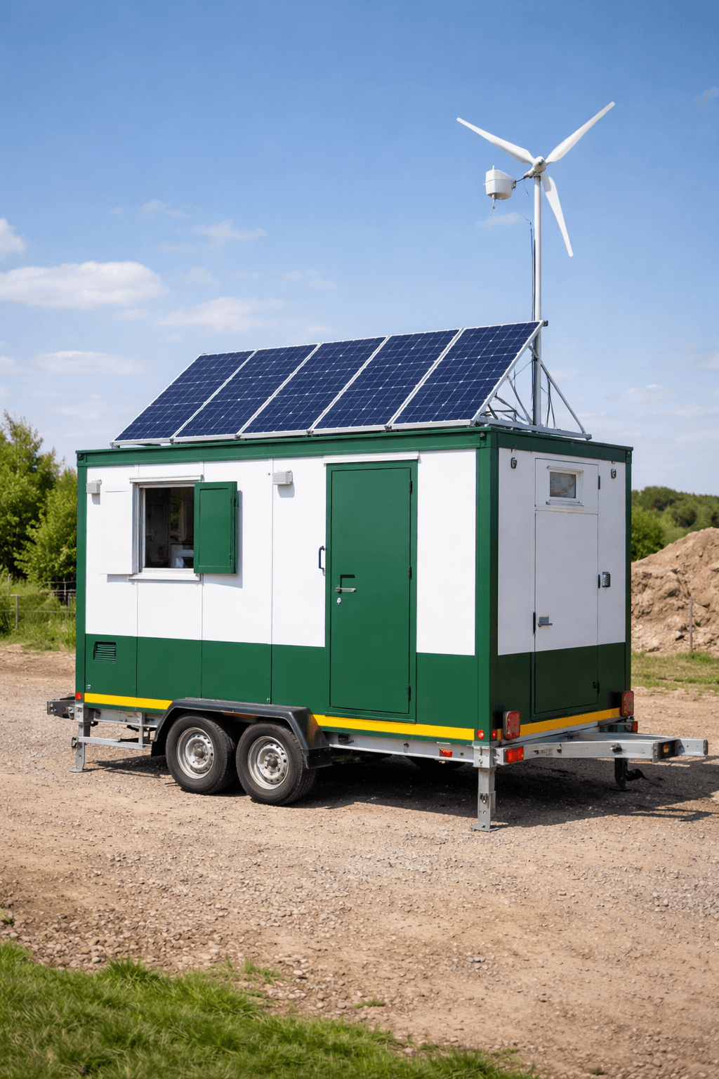 Portable welfare unit setup during a vacant property operation